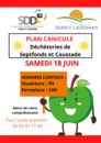 plan canicule, horaire exceptionnel, chaleur, déchèterie