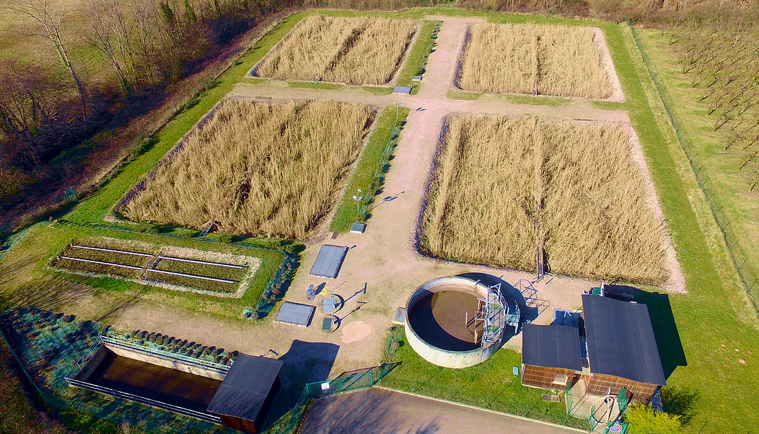 PHOTO DRONE unité de traitement des matières de vidange