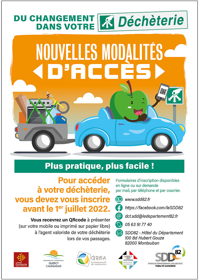 communication nouvelles modalités d'accès en déchèterie